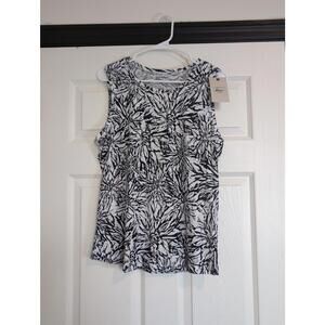 Large NWT bass cotton floral tank